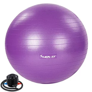 Movit Piłka gimnastyczna z pompką 65 cm fioletowa M75551 - Piłki do ćwiczeń - miniaturka - grafika 1