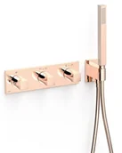 Baterie wannowe i prysznicowe - Bateria podtynkowa TRES B-system 24-K Różowe Złoto 30725401OP - miniaturka - grafika 1