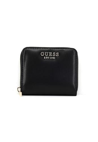 GUESS Laurel SLG mały zamek błyskawiczny, portfel damski, wyjątkowy, Czarny, Taglia Unica