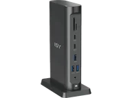 Stacje dokujące i replikatory portów - Stacja dokująca USB-C ISY IDO-3000 15 w 1 - miniaturka - grafika 1