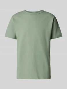 T-shirt z prążkowanym, okrągłym dekoltem model ‘SANDER’ - Koszulki męskie - miniaturka - grafika 1