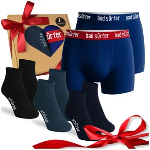 BAD SURFER Skarpety Bokserki Męskie Prezent Na Dzień Dziadka Rozmiar Rozmiar L|39-42 - Majtki męskie BAD SURFER Skarpety Bokserki Męskie Prezent Na Dzień Dziadka Rozmiar Rozmiar L|39-42 - Majtki męskie - miniaturka - grafika 1