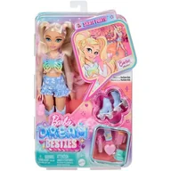 Lalki dla dziewczynek - Lalka Barbie Dream Besties Malibu na wrotkach JFX96 - miniaturka - grafika 1