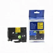 Papier do drukarek - Taśma zamiennik Brother TZ-FX631 / TZe-FX631 12mm x 8m, flexi, czarny druk / żółty podkład - miniaturka - grafika 1