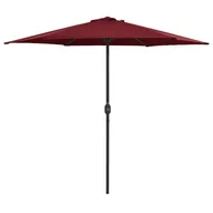 Parasole ogrodowe - vidaXL Parasol ogrodowy na słupku aluminiowym, 270x246 cm, bordowy 47348 - miniaturka - grafika 1