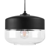 Lampy sufitowe - Beliani Lampa wisząca Lampa wisząca szklana czarna MURRAY - miniaturka - grafika 1
