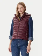 Kamizelki damskie - Tommy Hilfiger Bezrękawnik WW0WW47352 Bordowy Slim Fit - miniaturka - grafika 1