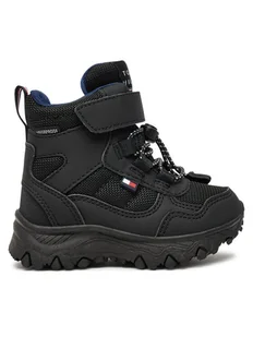 Tommy Hilfiger Śniegowce Fur Boot T1X5-33710-1492 M Czarny - Buty dla chłopców - miniaturka - grafika 1