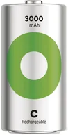 Ładowarki i akumulatory - GP Batteries Recyko 3000 C, 3000 mAh, Nickel-Metal Hydride NiMH, C, 1.2 V, Green, Silver, 2 pcs - miniaturka - grafika 1
