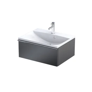 Szafka łazienkowa pod umywalkę Oristo Etna 60 cm czarny mat OR52-SD1S-60-8 - Szafki łazienkowe - miniaturka - grafika 1