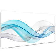 Podkładki na biurko - Podkładka ochronna Paski niebiesko-szare 100x50 cm, Dywanomat - miniaturka - grafika 1