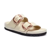 Klapki i japonki damskie - Birkenstock Skórzane klapki Arizona | narrow fit - miniaturka - grafika 1