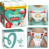 Pieluchy - ZESTAW NA MIESIĄC 152 SZTUKI PIELOCHUMAJTKI PAMPERS PANTS 12-17KG ROZMIAR 5 - miniaturka - grafika 1