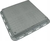 Akcesoria hydrauliczne - Właz inspekcyjny kwadratowy szary PP FI600 Standartpark - miniaturka - grafika 1