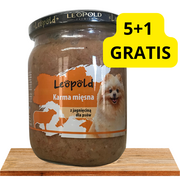 Mokra karma dla kotów - Leopold Karma mięsna z jagnięciną dla psów 6x500g (Słoik) - miniaturka - grafika 1