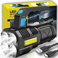 Latarki - Latarka Led Taktyczna Bardzo Mocna 4ah 500m Szperacz Akumulator Wędkarska - miniaturka - grafika 1