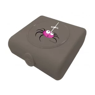 CARL OSCAR Carl Oscar Kids Sandwich Box Pojemnik na przekąski i kanapki Grey - Spider - Lunch boxy - miniaturka - grafika 1