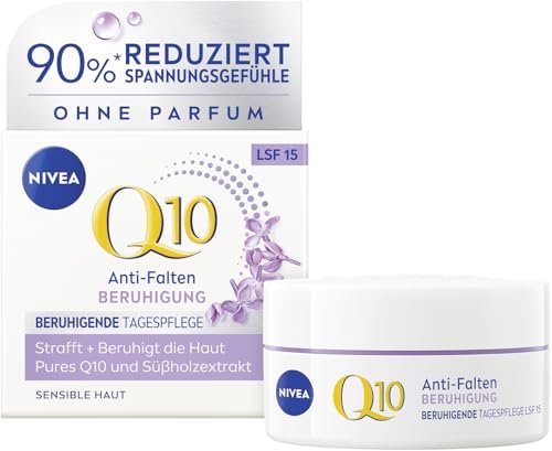NIVEA Q10 krem przeciwzmarszczkowy, kojąca pielęgnacja na dzień, LSF15, 50 ml