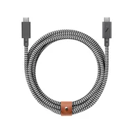 Kable USB - Native Union Belt Cable Pro 240W USB-C – USB-C 2,4m zebra - miniaturka - grafika 1