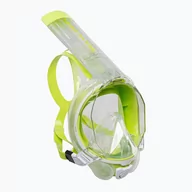 Maski do nurkowania - Maska pełnotwarzowa do snorkelingu Mares Sea Vu Dry + white/lime - miniaturka - grafika 1