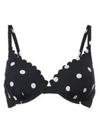 Stroje kąpielowe - Lascana Damski stanik bikini - usztywniany Kobiety Sztuczne włókno niebieski|biały w kropki, 38C - miniaturka - grafika 1