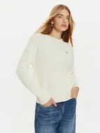 Swetry damskie - Guess Jeans Sweter W4BR08 Z3HM1 Écru Regular Fit - miniaturka - grafika 1