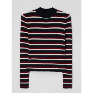 Swetry damskie - Sweter ze wzorem w paski, model Brandi - Pepe Jeans - grafika 1