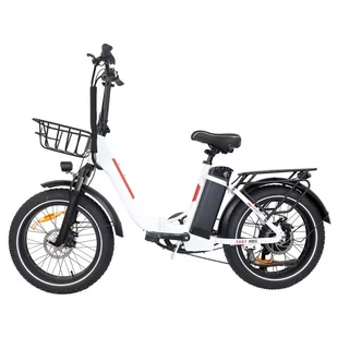 Rower elektryczny BAOLUJIE DZ2030, opony 20*4,0 cali, silnik 500W, bateria 48V 13Ah, maks. prędkość 40km/h - biały - Rowery elektryczne - miniaturka - grafika 2
