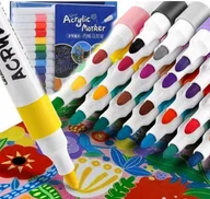 Przybory szkolne - FLAMASTRY PISAKI MARKERY MAZAKI AKRYLOWE ZESTAW 80 KOLORÓW SZT WODOODPORNE - miniaturka - grafika 1