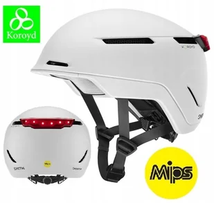Kask rowerowy miejski Smith Dispatch Mips Koroyd +Lampka Usb white M 55-59 - Kaski rowerowe - miniaturka - grafika 1