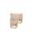 Łóżeczka i kojce - Waldin Łóżeczko drewniane owalne 7w1 z materacem Natural - miniaturka - grafika 1