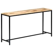 Konsole i sekretarzyki - vidaXL Stolik konsola, 140x35x76 cm, lite surowe drewno mango - miniaturka - grafika 1