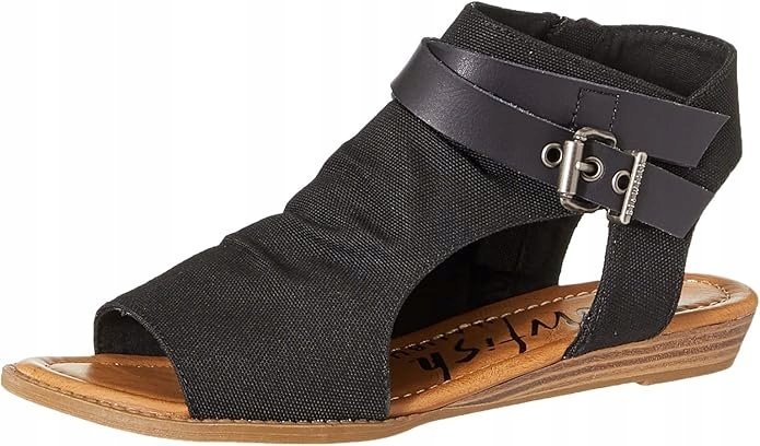 Blowfish Malibu Sandały Damskie Czarne na Zamek 40 Jta