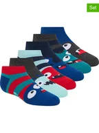 Skarpetki damskie - Skechers Skarpety (6 par) w kolorze niebiesko-szaro-trukusowym - miniaturka - grafika 1