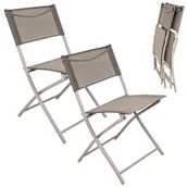 Fotele i krzesła ogrodowe - 2x Krzesło zestaw OGRODOWE na taras do ogrodu SKŁADANE balkonowe na BALKON - miniaturka - grafika 1