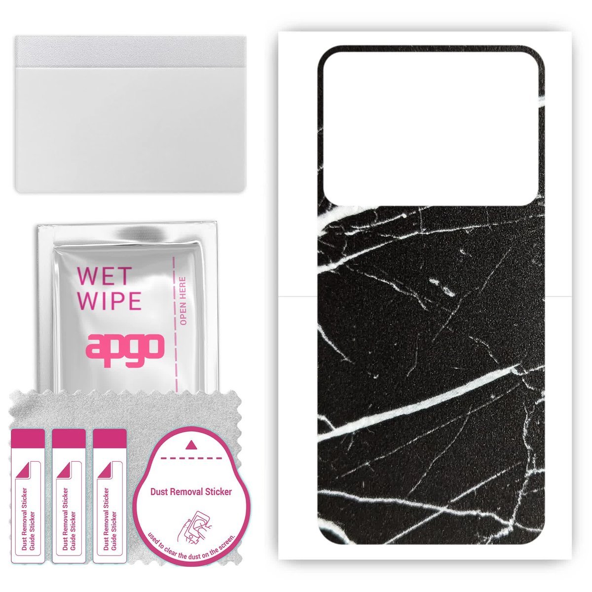 Folia naklejka skórka strukturalna na TYŁ do ZTE Blade A34 - Marmur Ciemny - apgo SKINS