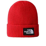 Czapki i chusty sportowe męskie - Czapka The North Face Logo Box Beanie 0A3FJX6821 - czerwona - miniaturka - grafika 1