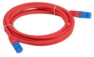 LANBERG PATCHCORD KAT.6A S/FTP LSZH CCA 1M CZERWONY FLUKE PASSED PCF6A-10CC-0100-R - Kable miedziane - miniaturka - grafika 1