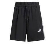 Spodenki damskie - adidas Damskie Essentials 3-paski bawełniane szorty XS czarne/białe - miniaturka - grafika 1