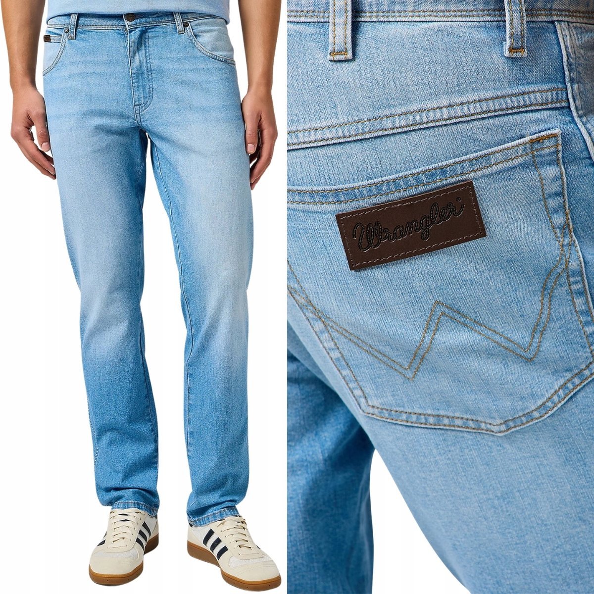 Wrangler TEXAS SLIM Slate DżINS lekko dopasowane spodnie jeansowe W30 L30