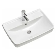 Umywalki - Biała umywalka ceramiczna 60x40 cm Set 357 – Pelipal - miniaturka - grafika 1