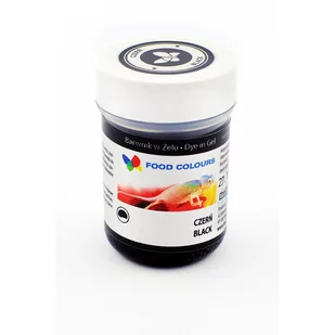 Foodcolours BARWNIK SPOŻYWCZY W ŻELU 35g CZERŃ CZARNY 48 - Dodatki do ciast w płynie, aromaty - miniaturka - grafika 1