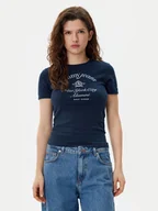 Koszulki i topy damskie - Tommy Jeans T-Shirt Nyc Ringer DW0DW20323 Granatowy Slim Fit - miniaturka - grafika 1