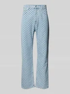 Spodnie męskie - Jeansy o kroju relaxed fit ze wzorem w kratę model ‘Nate’ - miniaturka - grafika 1