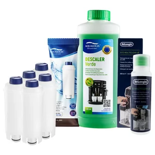 Zestaw Do Delonghi Filtr AL-S002 5szt, MultiClean DLSC550, Odkamieniacz Aqualogis Verde 500ml - Akcesoria i części do ekspresów do kawy - miniaturka - grafika 1