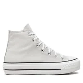 Trampki damskie - Trampki Converse Chuck Taylor All Star Lift Platform Hi A08287C Szary - miniaturka - grafika 1