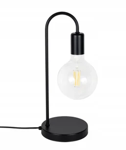 Lampka stołowa czarna loft na dużą żarówkę - Lampy stojące - miniaturka - grafika 1