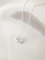 Naszyjniki - Lodie Silver Srebrny naszyjnik z elementem ozdobnym - dł. 43 cm - miniaturka - grafika 1