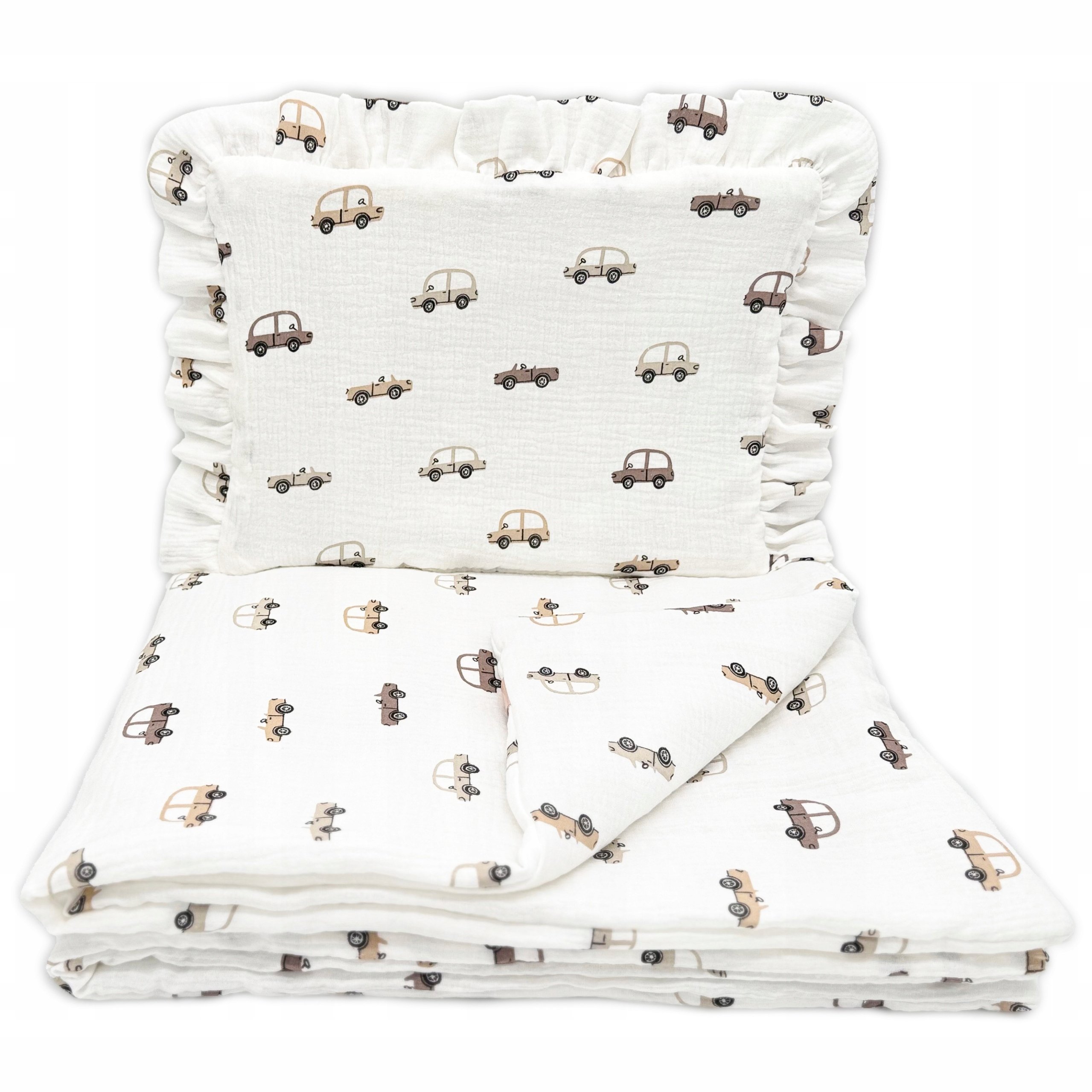 Pościel Muślinowa Z Falbanką 75X 100 Z Wypełnieniem