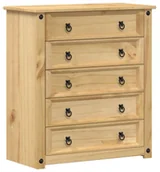 Komody - Klasyczna drewniana komoda z 5 szufladami - Foster 6X - miniaturka - grafika 1